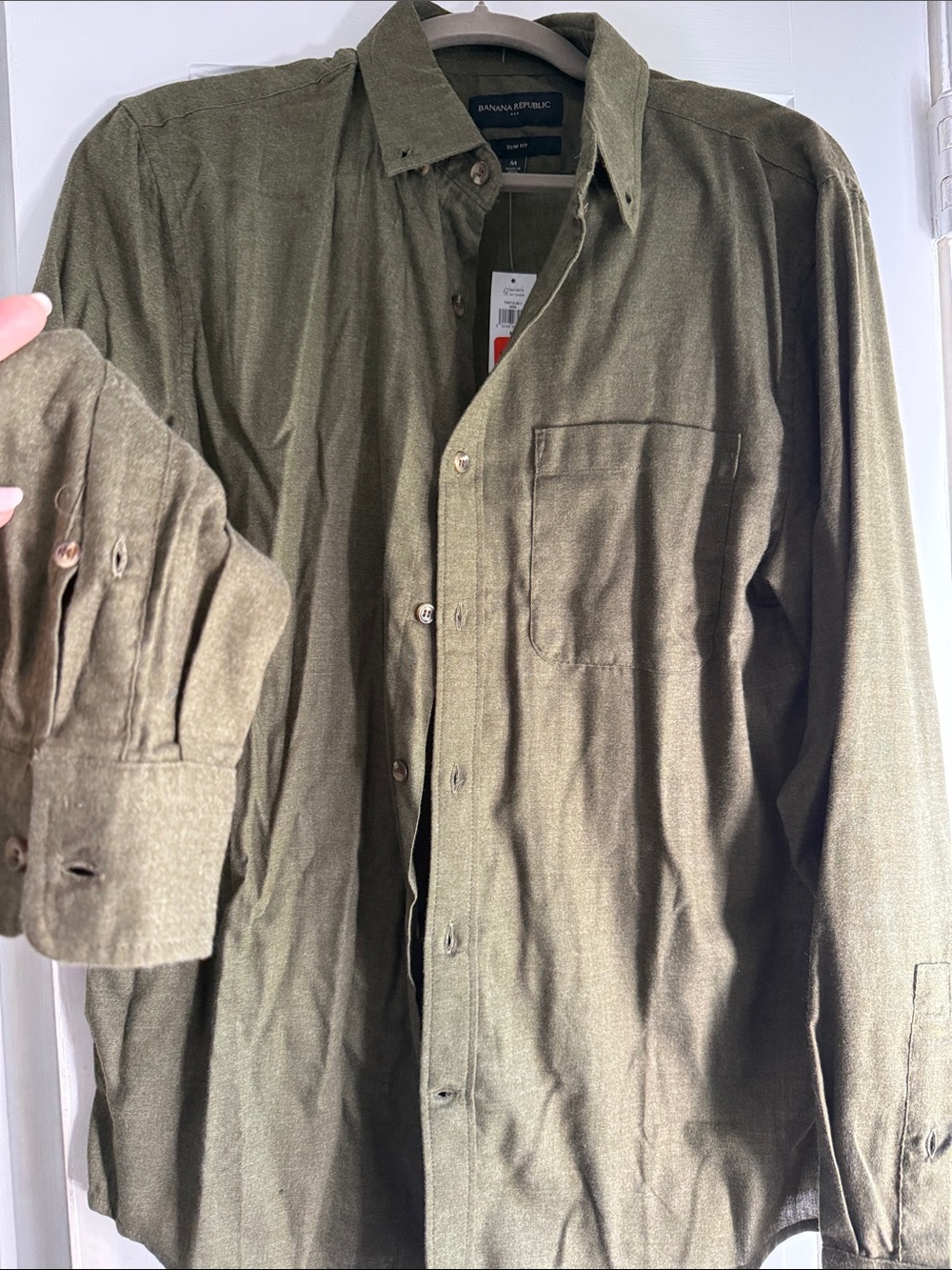Banana Republic Olive Green Men's Lightweight Shirt Jacket M